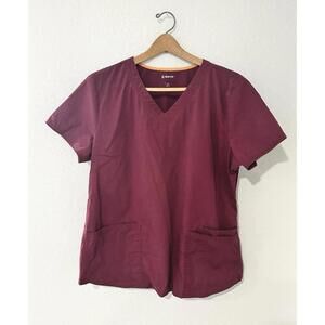 ScrubStar Dark Wine top and cargo pant Set -  Large